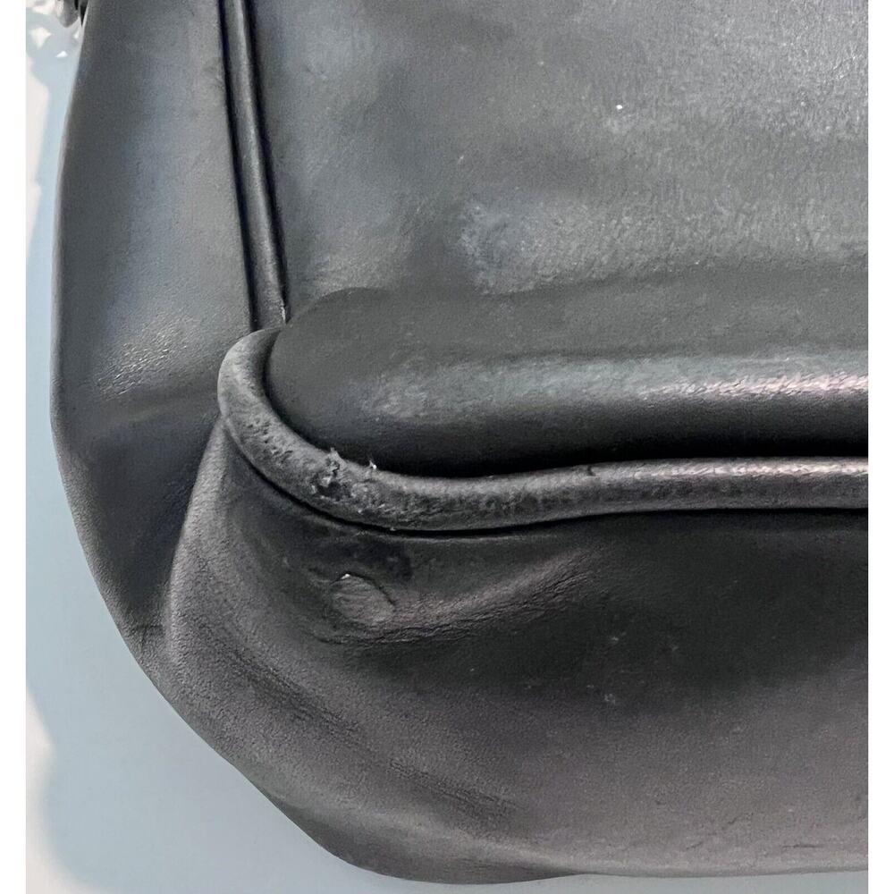 Coach Lexington, Black, Leather Briefcase/Laptop Bag, silver hardware, preowned - Picture 8 of 12